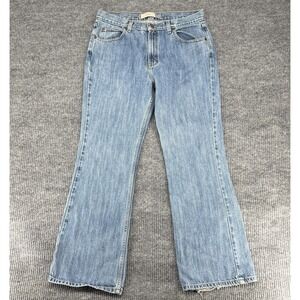 VTG Gap Flare Jeans Womens 14 Blue Light Wash Mid Rise 100% Cotton Denim Y2K